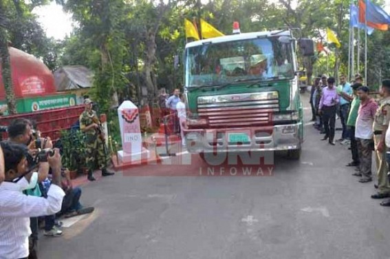 Shipment arrives in Tripura under new India-Bangla transit protocol Shipment arrives in Tripura under new India-Bangla transit protocol